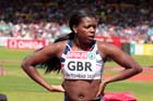 Asha Philip (GB) 100 metres at the European Athletics Team Championships.